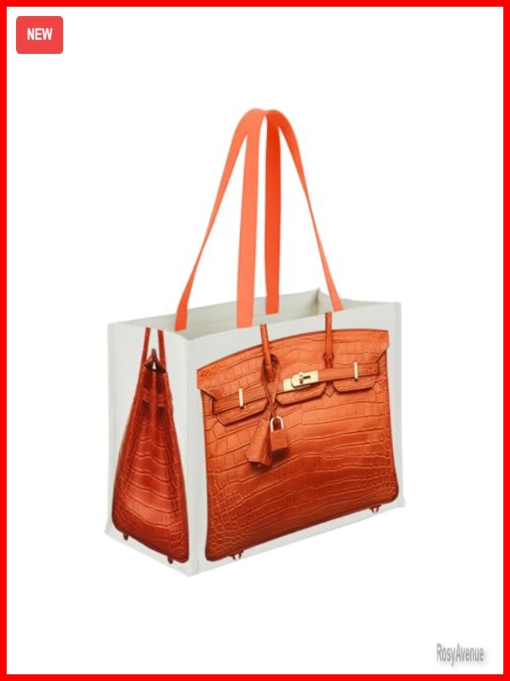Canvas Tote Bag Luxury-Inspired Print Foldable Everyday Carryall Gift